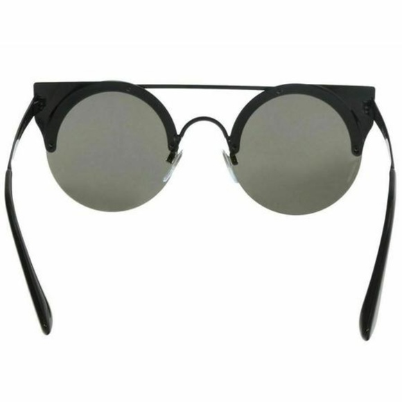 SOLD!!! Bvlgari Round Sunglasses Grey Silver Mirrored Lens - Picture 6 of 7
